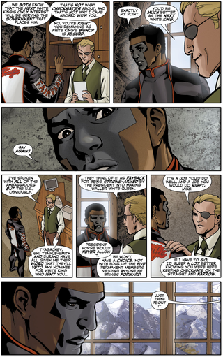 Green Lantern Alan Scott tells Mr. Terrific that he should take on the role of White King.